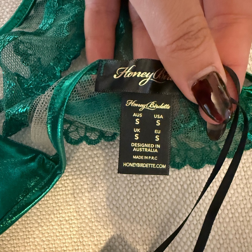 Honey Birdette Green Lingerie Set - Picture 5 of 12